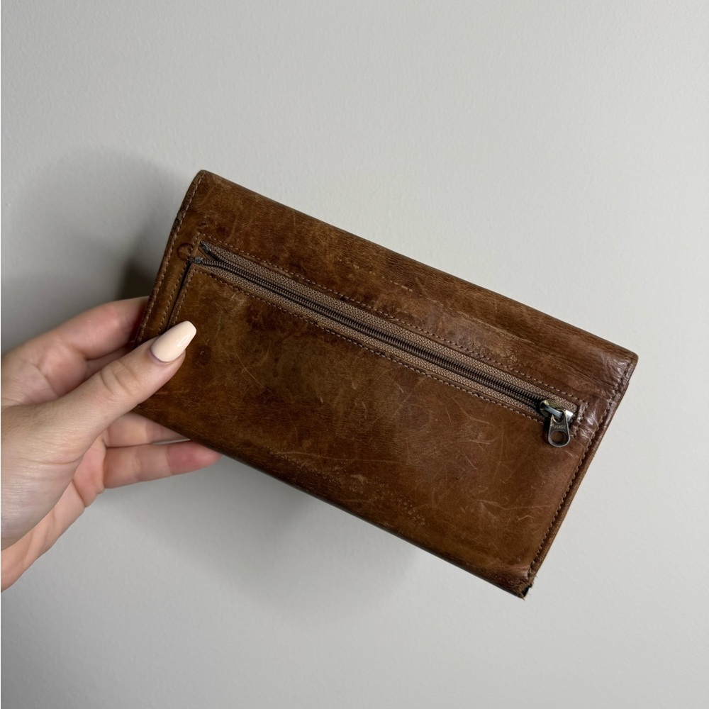 vintage Coach mahogany Bedford combo wallet with a checkbook holder - Picture 2 of 8